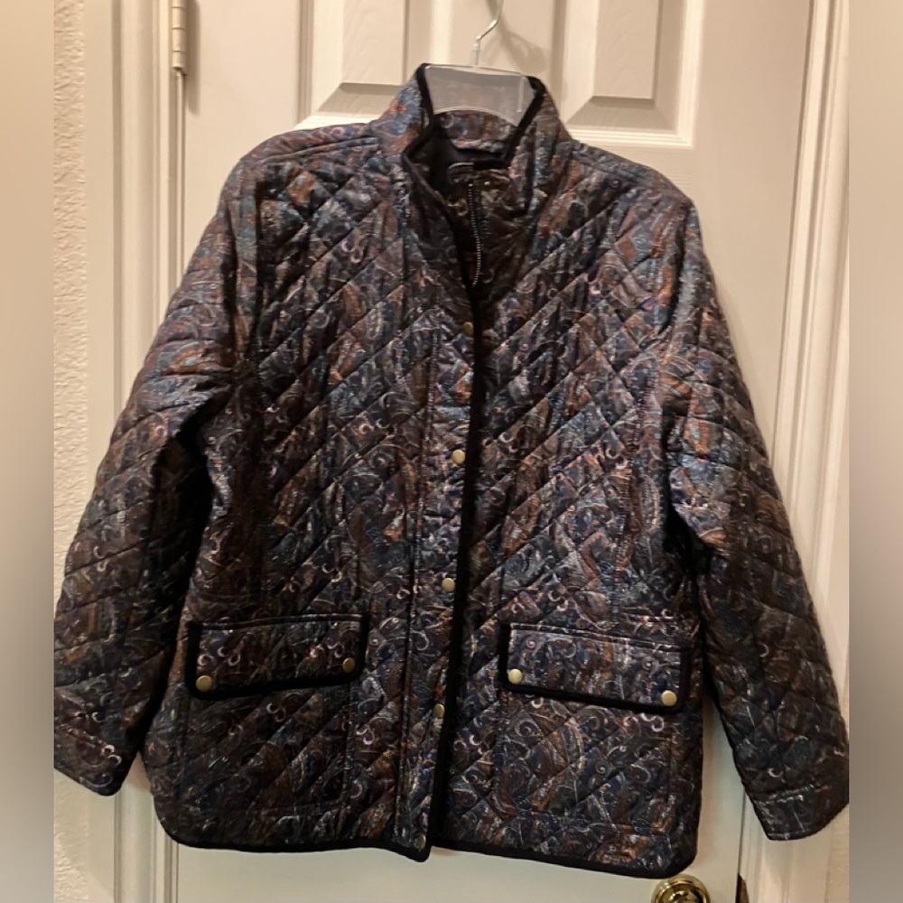 Talbots Jacket with zipper and snap closure, Size XL Excellent condition
